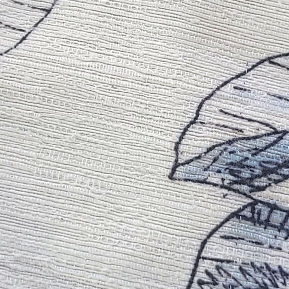 Vtg Batik Bay Mens Silk Hawaiian Shirt M Palm Leaf Print Beige & Blue Vacation - Picture 11 of 15